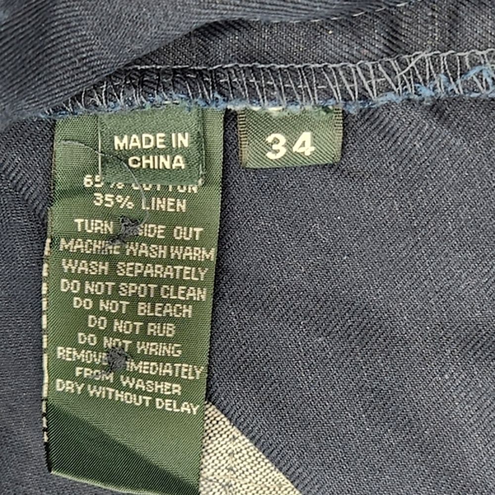Rodd & Gunn Sandyford Cargo Shorts Size 34 Men Navy Blue Cotton Linen UP0663 - Picture 5 of 8